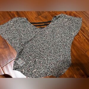 BCBGeneration Black and Cream Patterned Blouse